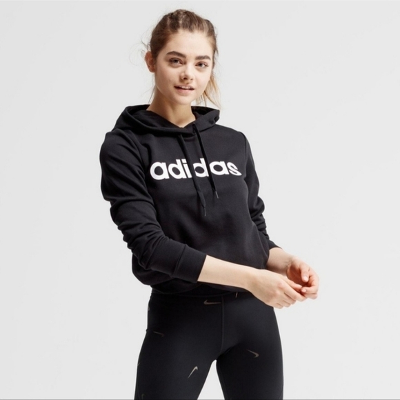 ADIDAS Classic Black Logo Hoodie - Picture 1 of 8